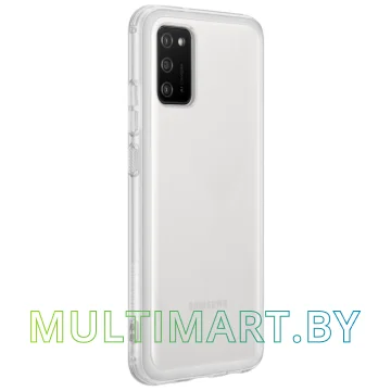 Чехол Samsung Soft Clear Cover для Galaxy A02s (белый) картинка 5
